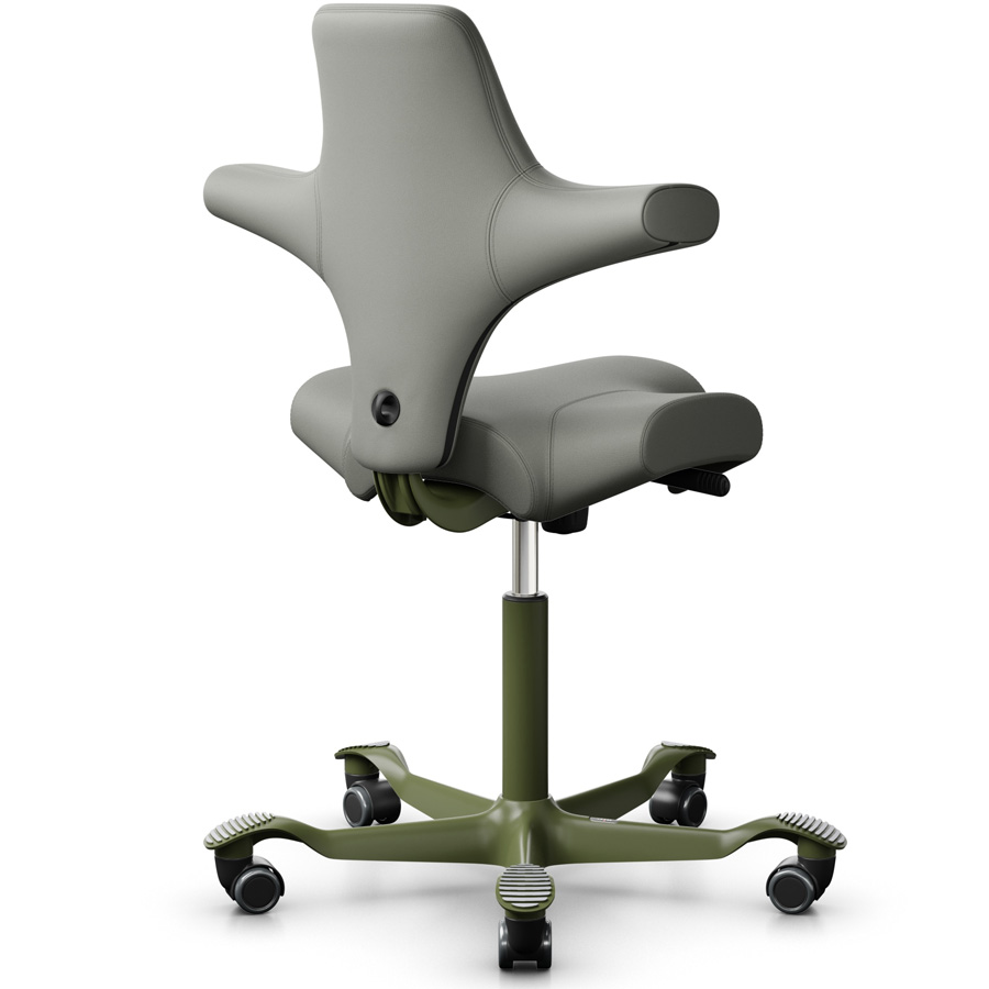 HAG Capisco 8106 Leder Schlamm Gestell Moss grey