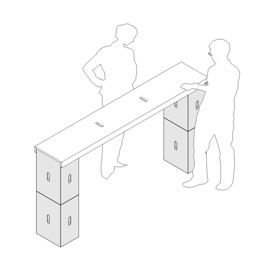 X-Bench als Stehtisch