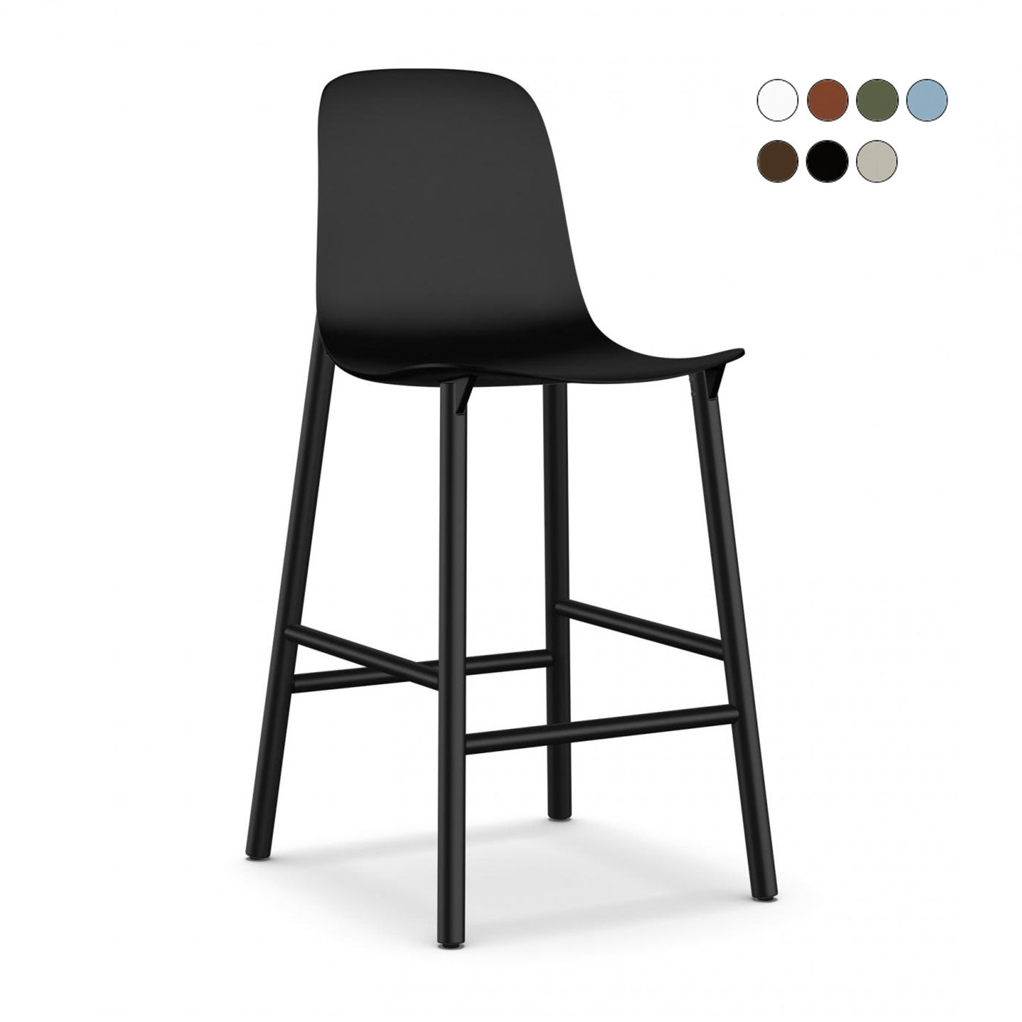 Kristalia Sharky Alu Barhocker hoch hoch