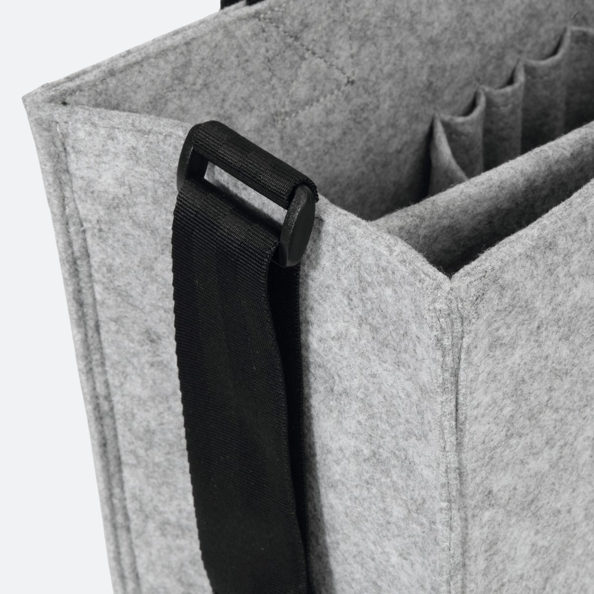 SIGEL Desk Sharing Bag Classic L | Büro Tasche für mobiles Arbeiten | hellgrau