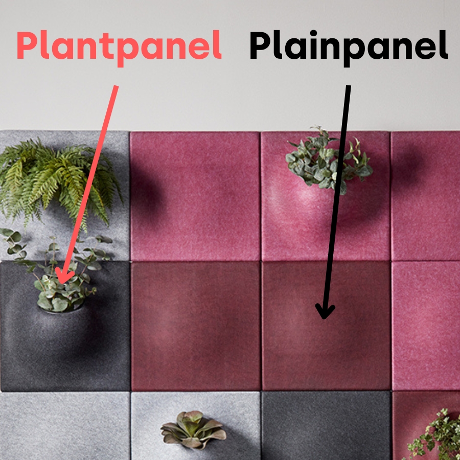 Akustikabsorber Plain und Plant Panel von Götessons - Unterschied