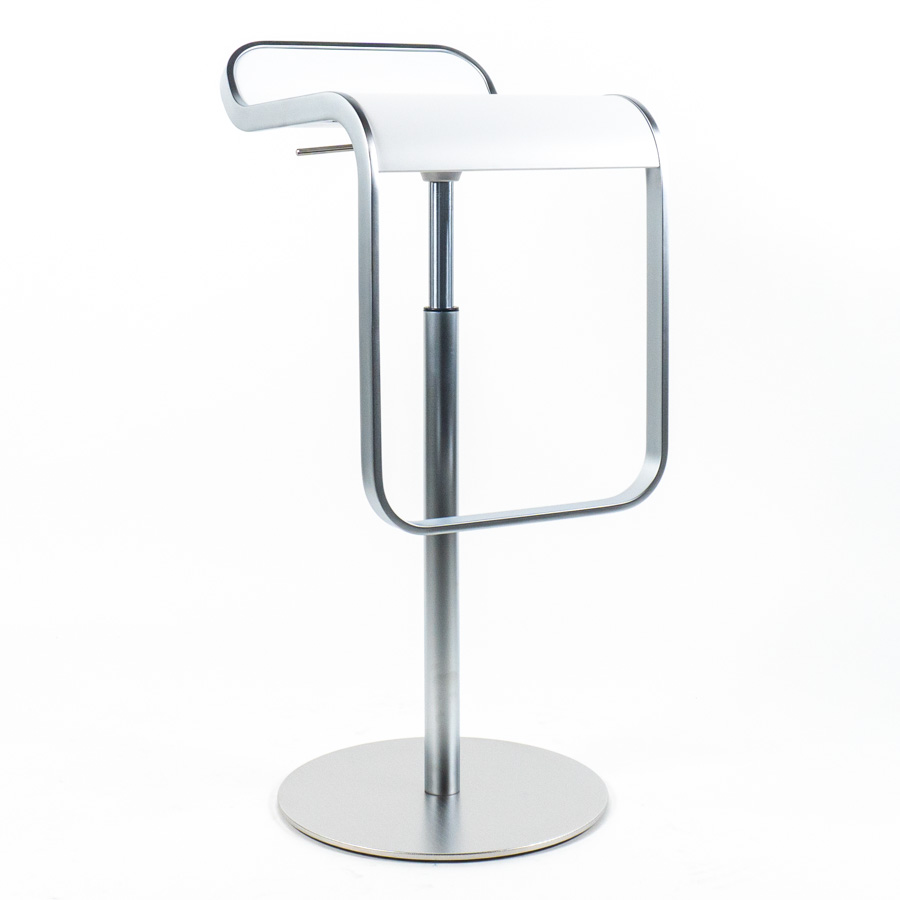 lapalma LEM S83 Barhocker | Sitz Fenix weiß | Höhenrückverstellung | Gestell verchromt