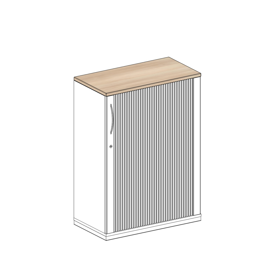 König + Neurath Acta Seitenrollschrank 3 OH 80x42x110 cm