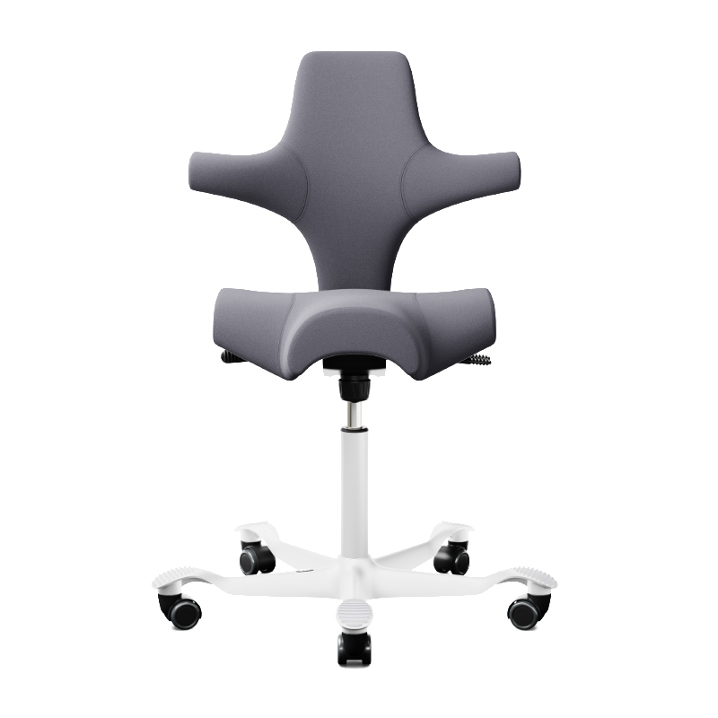 HAG Capisco 8106 Stoff Xtreme grau 081 Gestell weiß