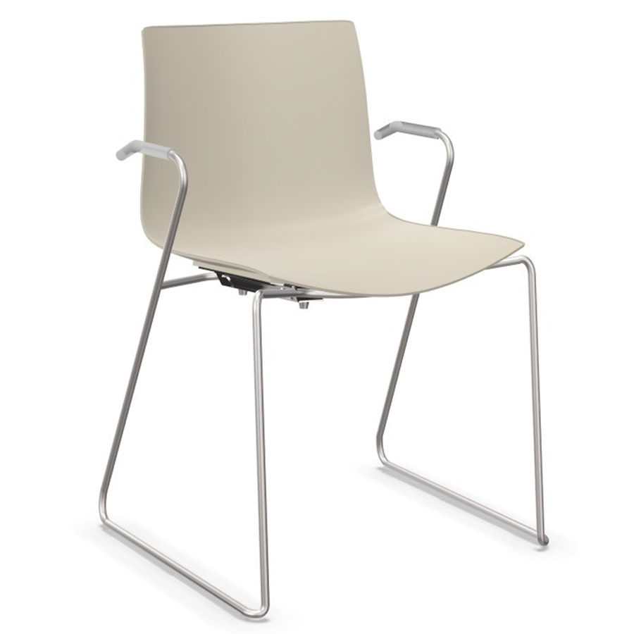 Arper CATIFA 46 0287 einfarbig technisches Kufengestell in elfenbein