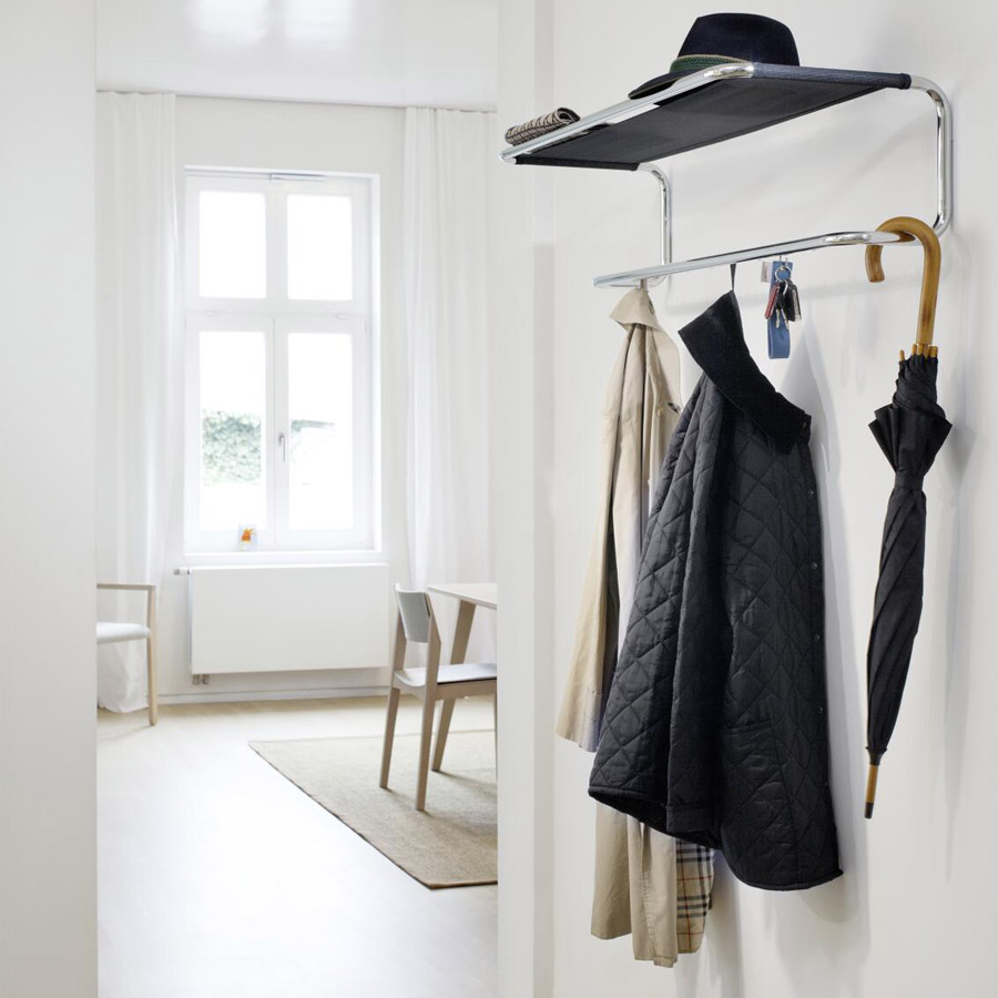 THONET Stahlrohr Garderobe - Hutablage u. Schuhablage - Beispielbild