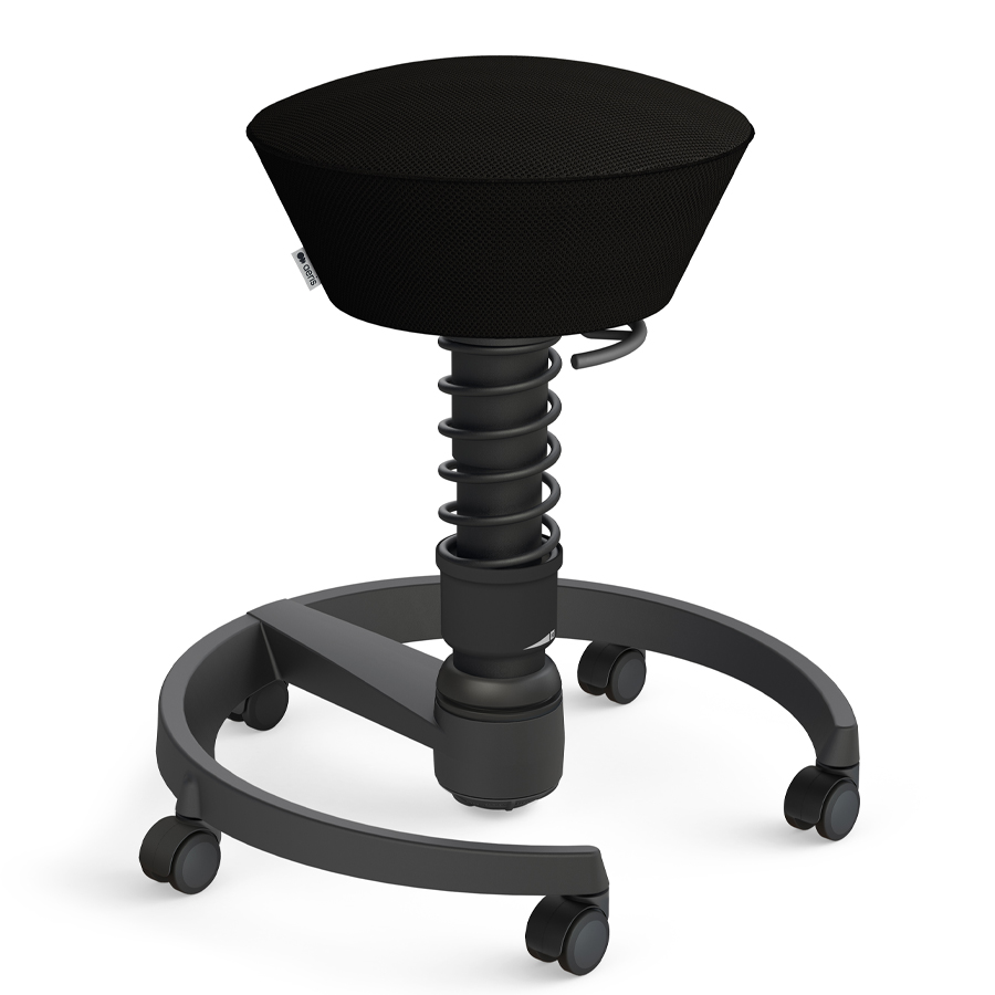 Aeris Swopper Air Mesh-Gewebe Runner schwarz mit Rollen - Standardfeder