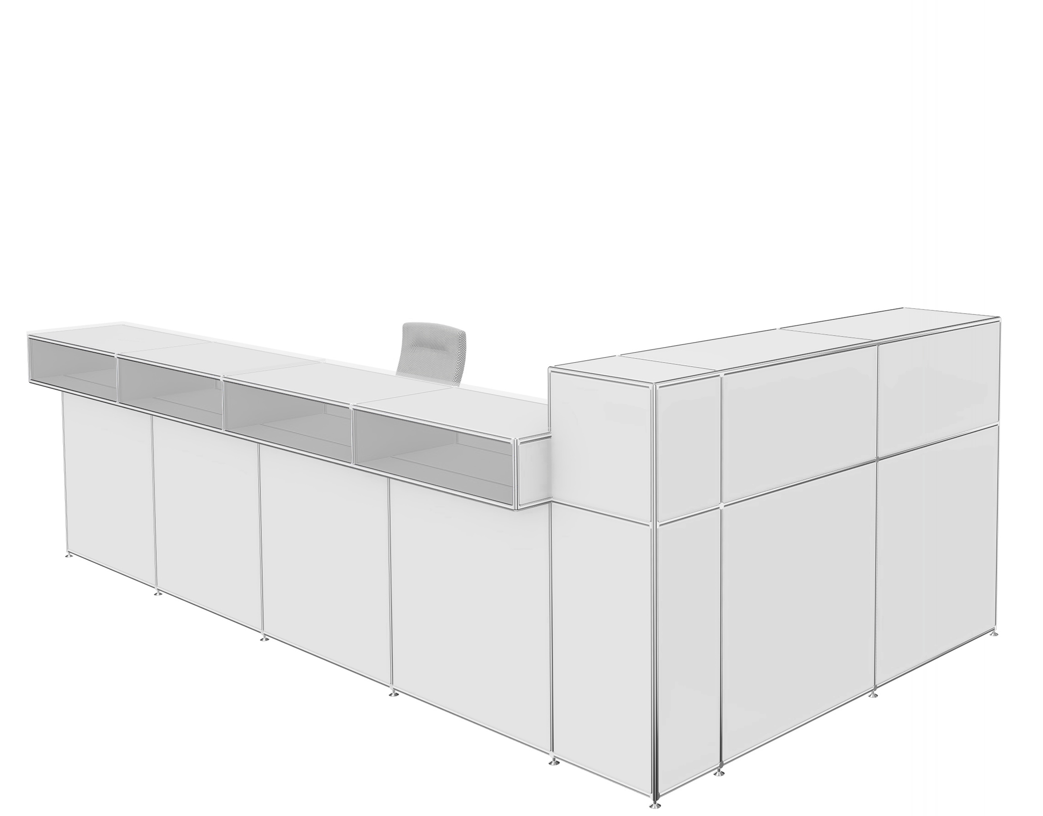 Bosse Modul Space Empfangstheke 8 weiß