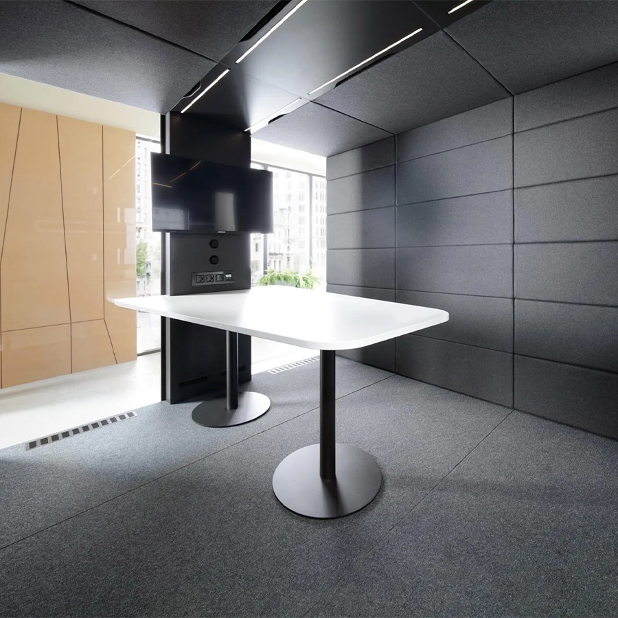 Hushoffice Hushmeet.L Akustikbox konfigurierbar mit Konferenztisch