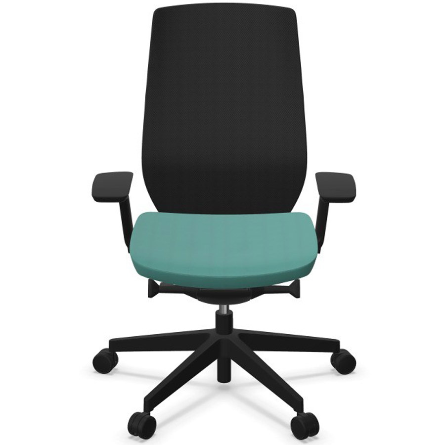 Profim AccisPro mit Netzrücken schwarz und Sitzbezug EVO petrol EV24