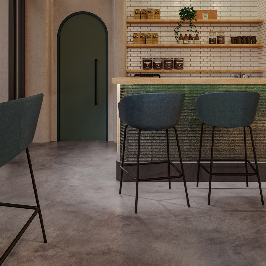 Bejot Oxco small OX S H Barhocker gepolstert - Stoff Cura CR667 | Beispielbild