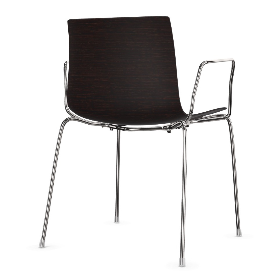 Arper Catifa 46 0351 Holz Wenge gebeizt Vierfuss GEtell chrom