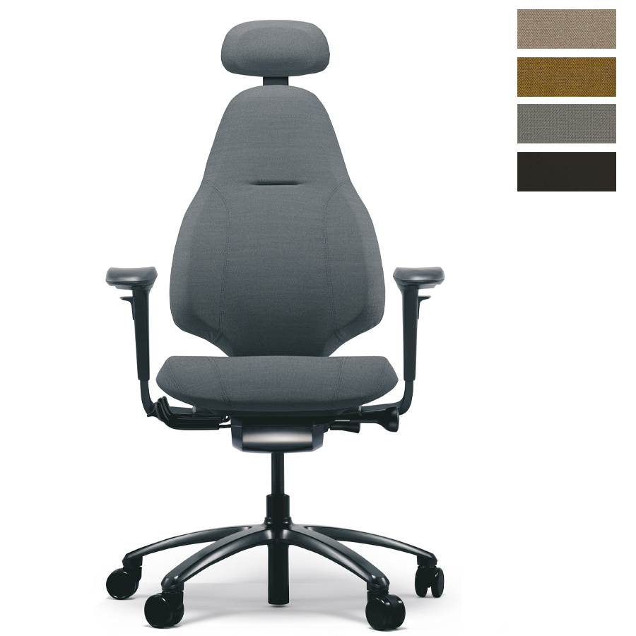 RH Mereo 220 mit hoher Rückenlehne - Gestell schwarz - mit Armlehnen