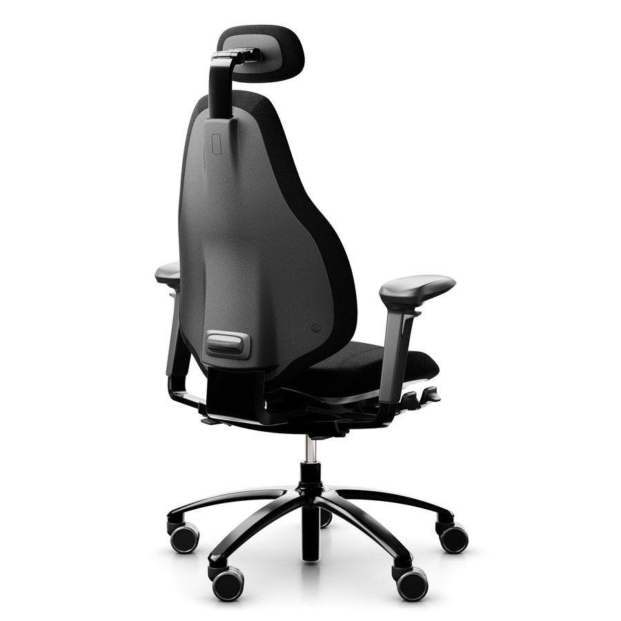 RH Mereo 220 black mit hoher Rückenlehne | Gamingstuhl | Rückansicht