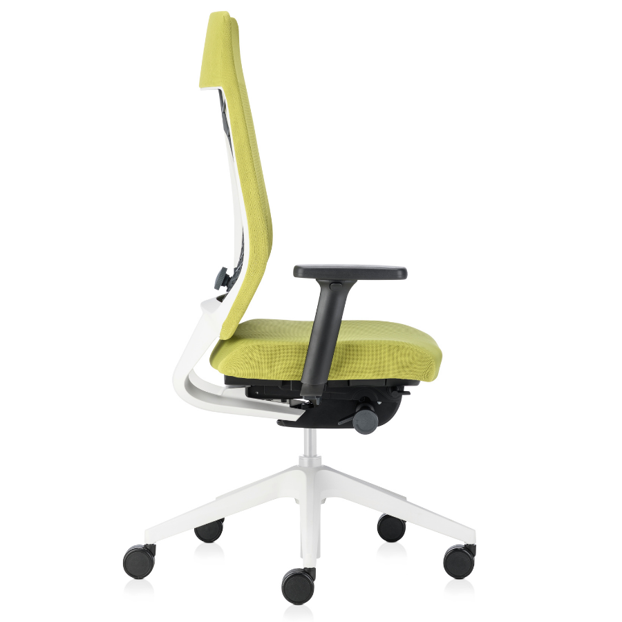 Interstuhl JOYCEis3 JC217 Bürostuhl mit Netzrücken hoch Farbe maigrün - Seitenansicht