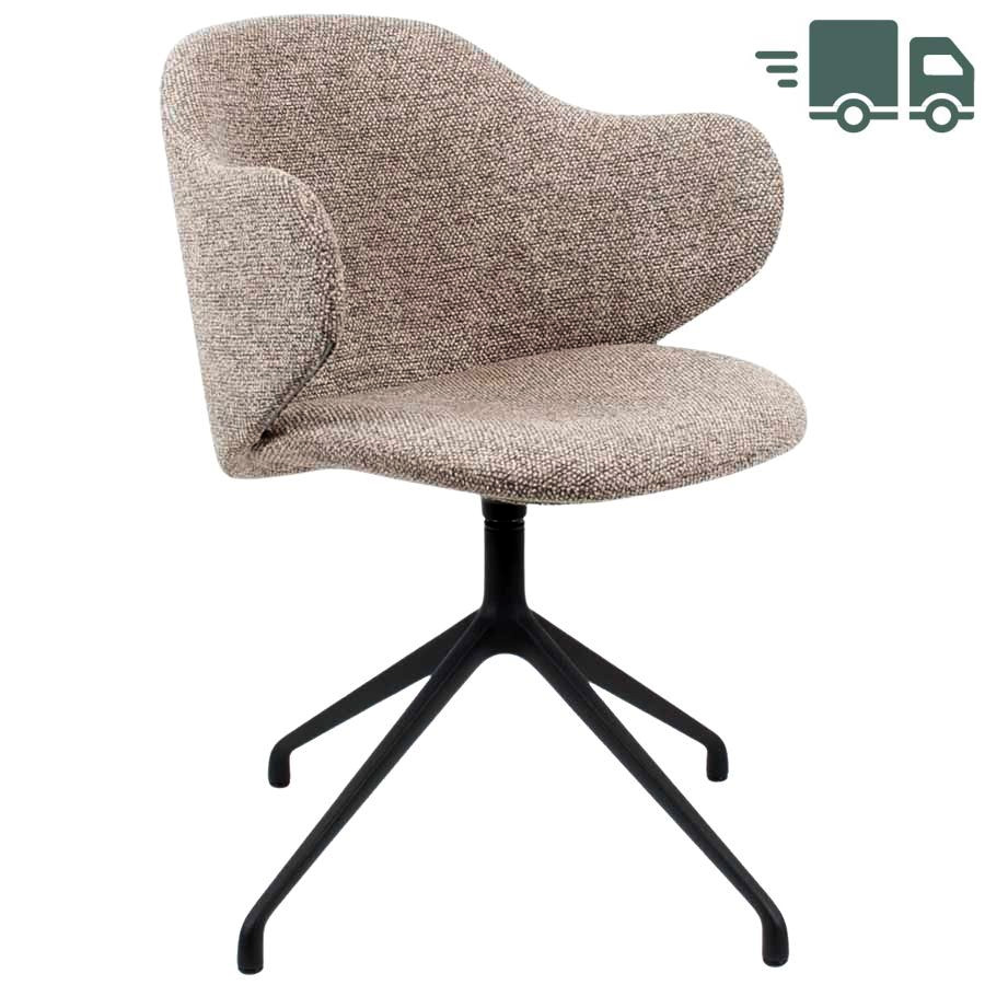 Kristalia Dua Drehgestell schwarz mit Armlehnen - seitlich - schnell geliefert