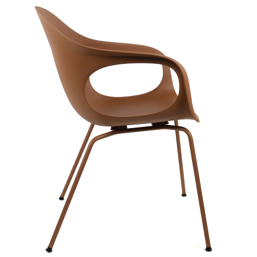 Kristalia ELEPHANTINO Stuhl mit Vierfußgestell Farbe terracotta - Seite