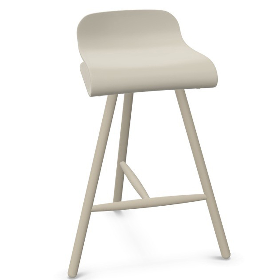 Kristalia BCN Barhocker mit Holzgestell beige