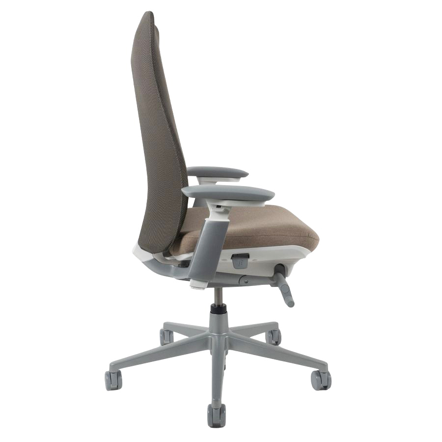 HAWORTH Fern Bürodrehstuhl brau mit Netzrücken Fußkreuz gepulvert Titanium