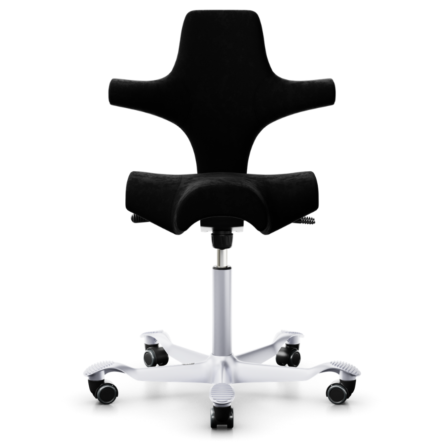 HAG CAPISCO 8106 Stoff Comfort+ schwarz mit Sattelsitz - Frontansicht