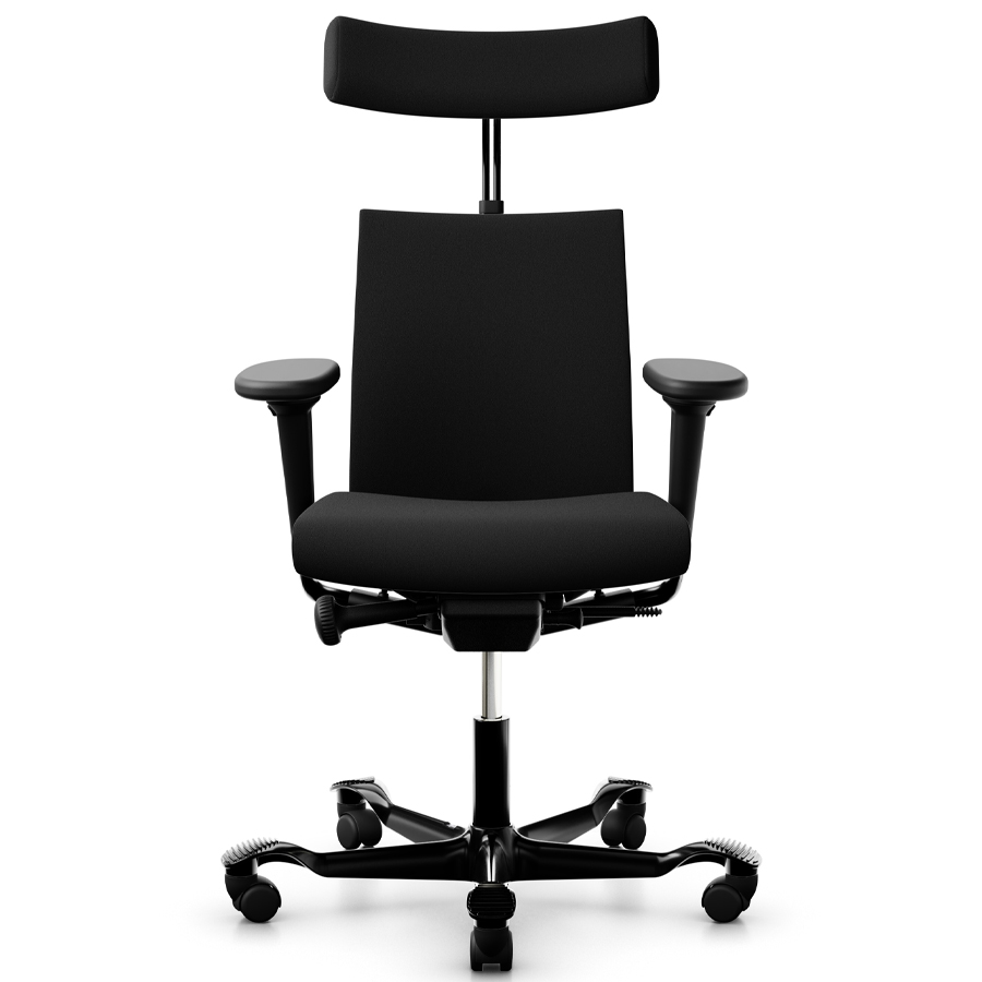 HAG Creed 6002 niedrige Rückenlehne - Frontansicht - Armlehnen und Kopfstütze