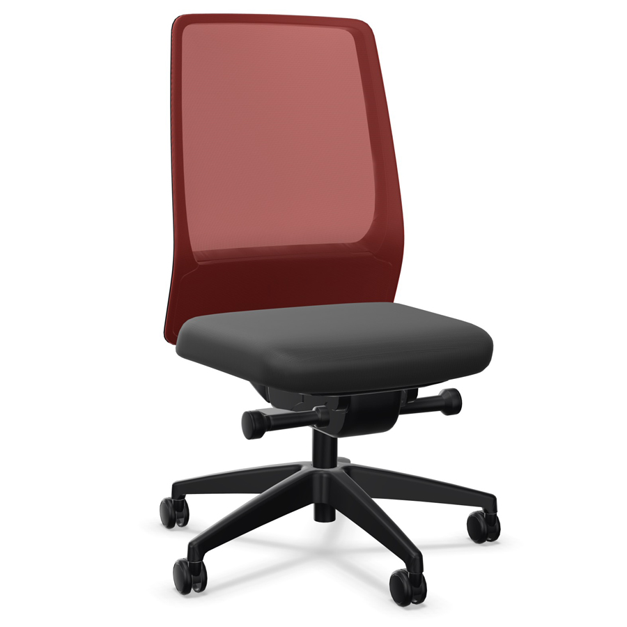 Interstuhl AIMis1 (1S04, 1S046, 1S146) - Frontansicht - Netzrücken rot