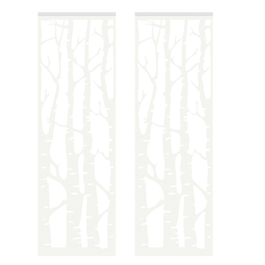 BuzziSpace BuzziFalls Birke | Raumteiler Decke | 2er Set | Farbe Offwhite