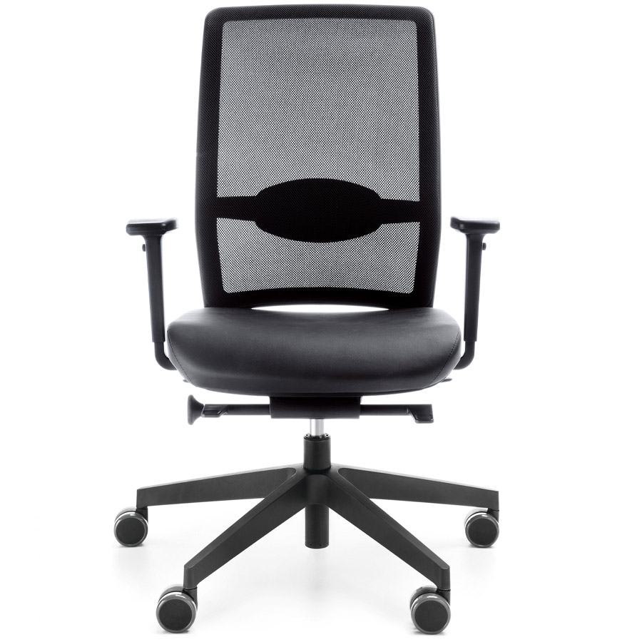 Profim Veris Net Netzrücken schwarz - Sitzbezug Next NX-16 schwarz - Kunststofffußkreuz schwarz