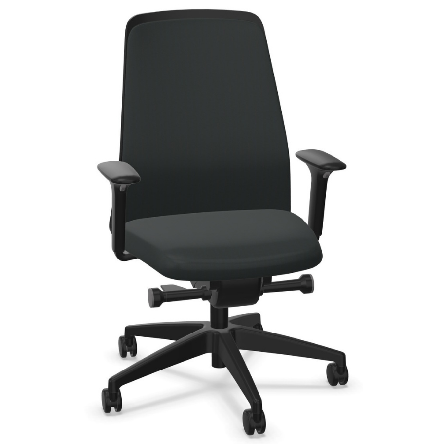 Interstuhl EVERYis1 (EV311) Bürostuhl schwarz mit Chillback Rückenlehne Farbe schwarz
