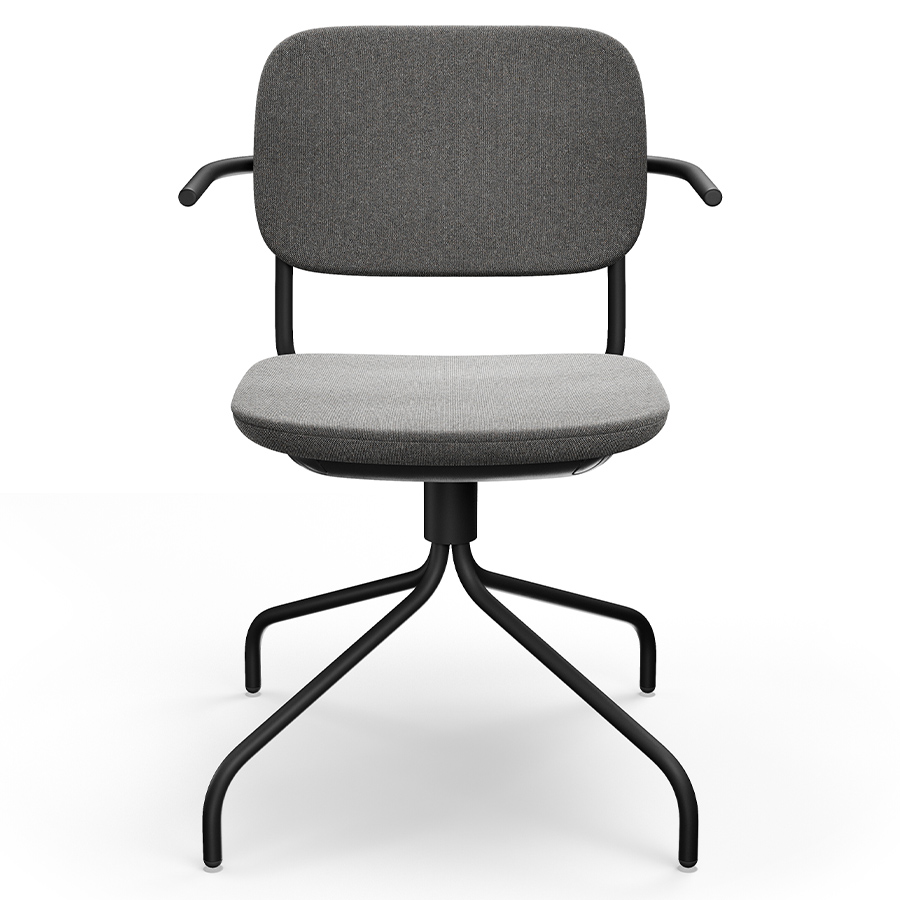 Profim Normo 500HS Konferenzstuhl Drehgestell schwarz, Stoff Remix 152, kurze Armlehnen