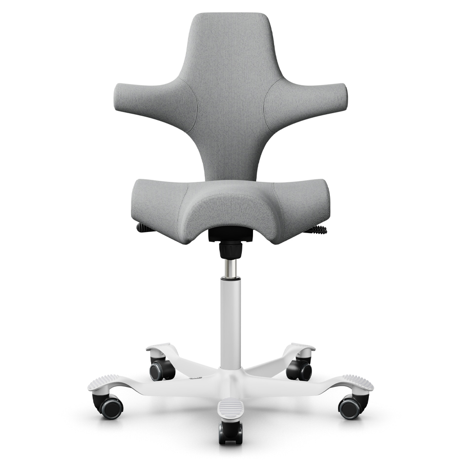 HAG Capisco 8106 | Bezug Capture 4102 hellgrau | Gestell weiß