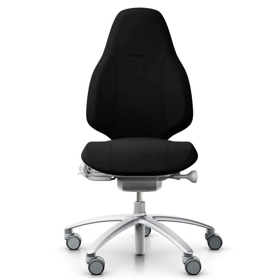 RH Mereo 220 silver-grey mit hoher Rückenlehne - Stoff Xtreme schwarz - Frontansicht