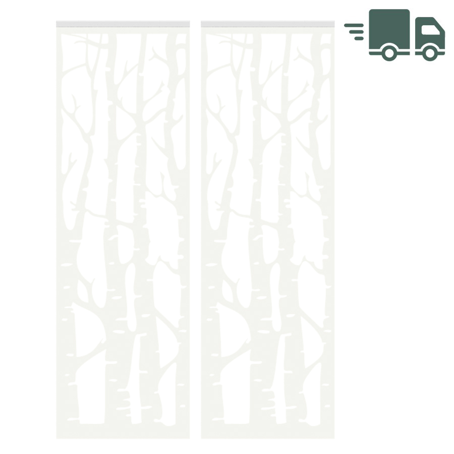 BuzziSpace BuzziFalls Birke | Raumteiler Decke | 2er Set | Farbe Offwhite