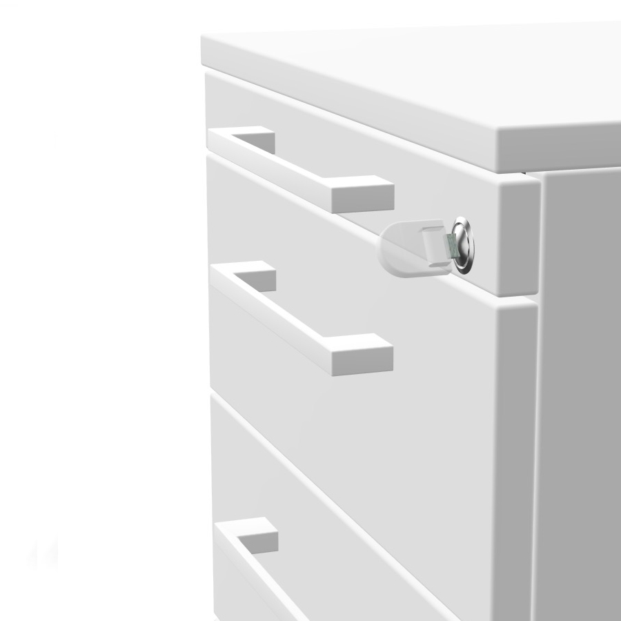 Palmberg Orga Plus Container weiß Griffe weiß