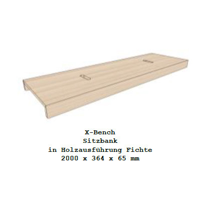 wp X-Bench 200 x 36,4 x 6,5 cm