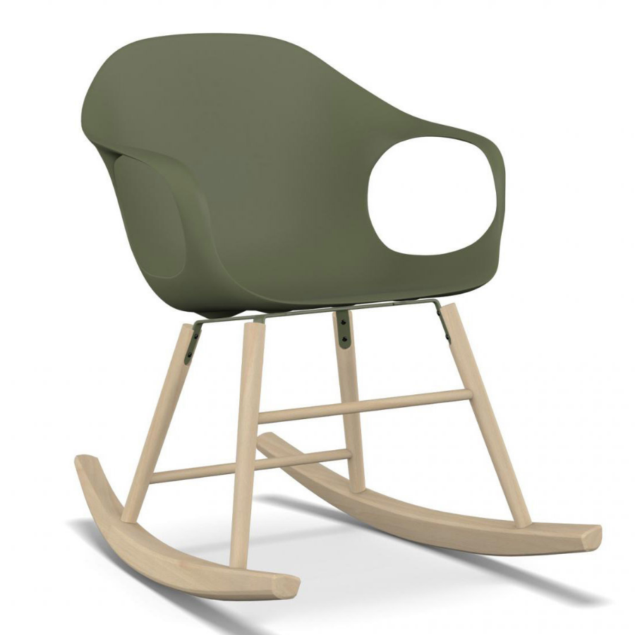 Kristalia ELEPHANT Schaukelstuhl mit Buchenholz