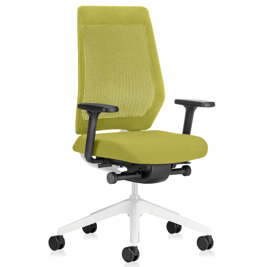 Interstuhl JOYCEis3 JC211 Bürostuhl Netzrücken mittelhoch Farbe maigrün hellgrau