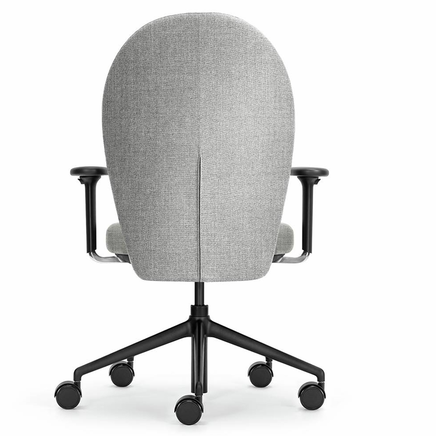 Girsberger Marva Bürostuhl Homeoffice Stoff Remix 123 mit Armlehnen - Rückansicht