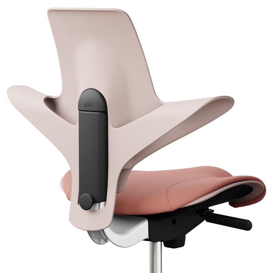HAG CAPISCO PULS 8020 rosa | Bezug Select rosa | Gestell weiß | Nahaufnahme