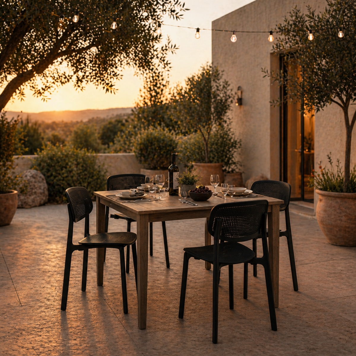 kristalia colander outdoor schwarz mood