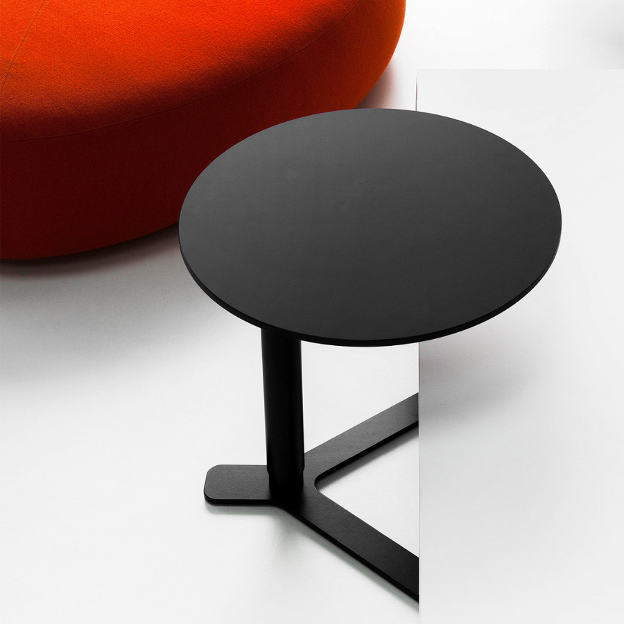 lapalma yo Beistelltisch schwarz rund von oben