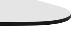 Platte weiß und Kante schwarz (längere Lieferzeit)