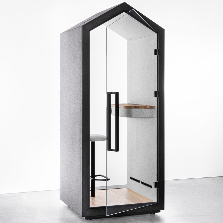 Bejot Treehouse Telefonbox Akustikkabine mit Außenwände Stoff Fenno 005 und Innen Fenno 001