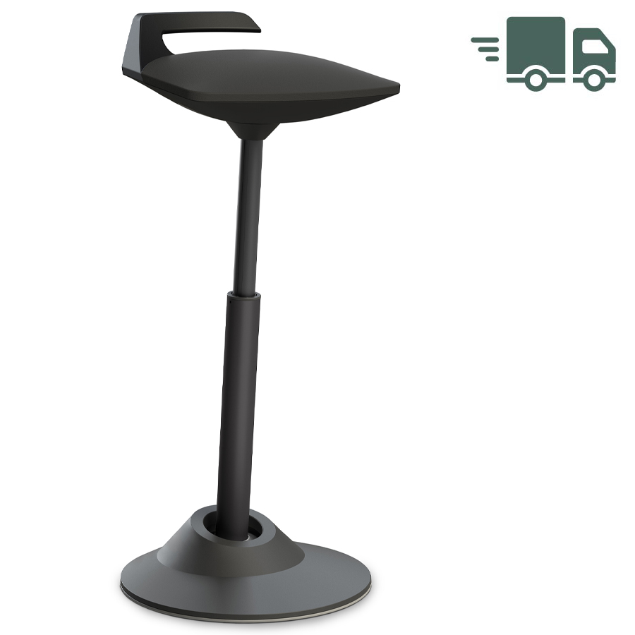 Aeris Muvman Stehhilfe Kunstleder schwarz - High-Feder - Gestell schwarz