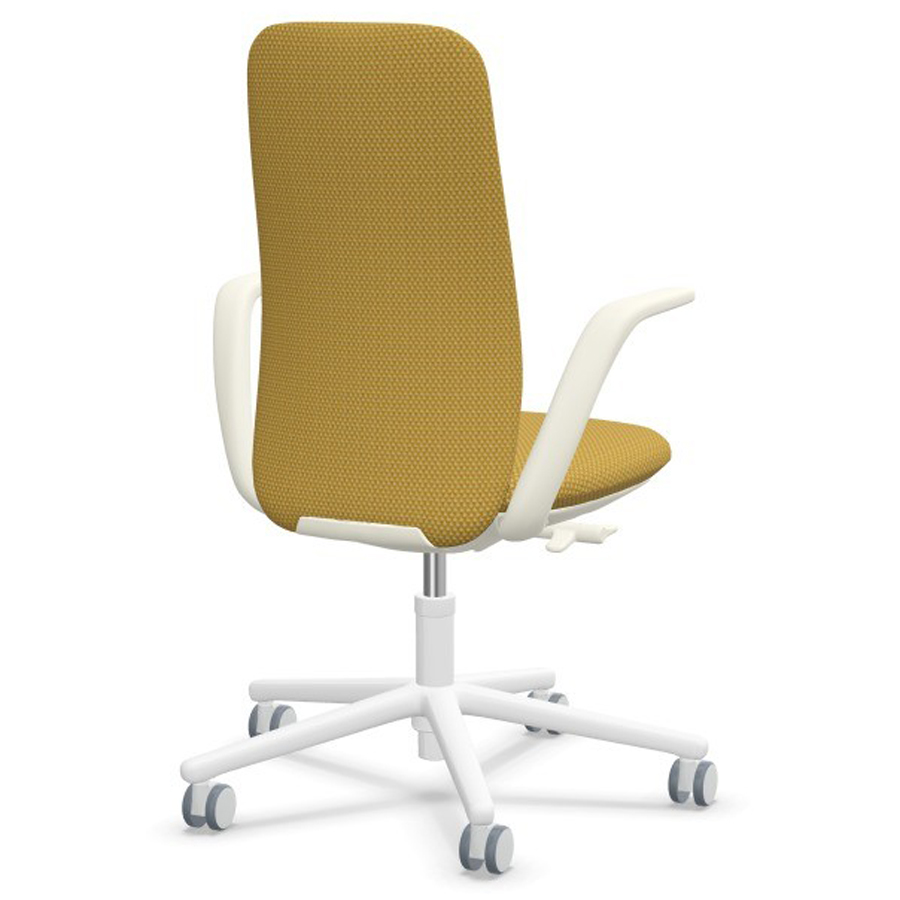 HAWORTH Nia Bürodrehstuhl - Rückenlehne mittelhoch - Bezug Diagonale gelb - Rückseite