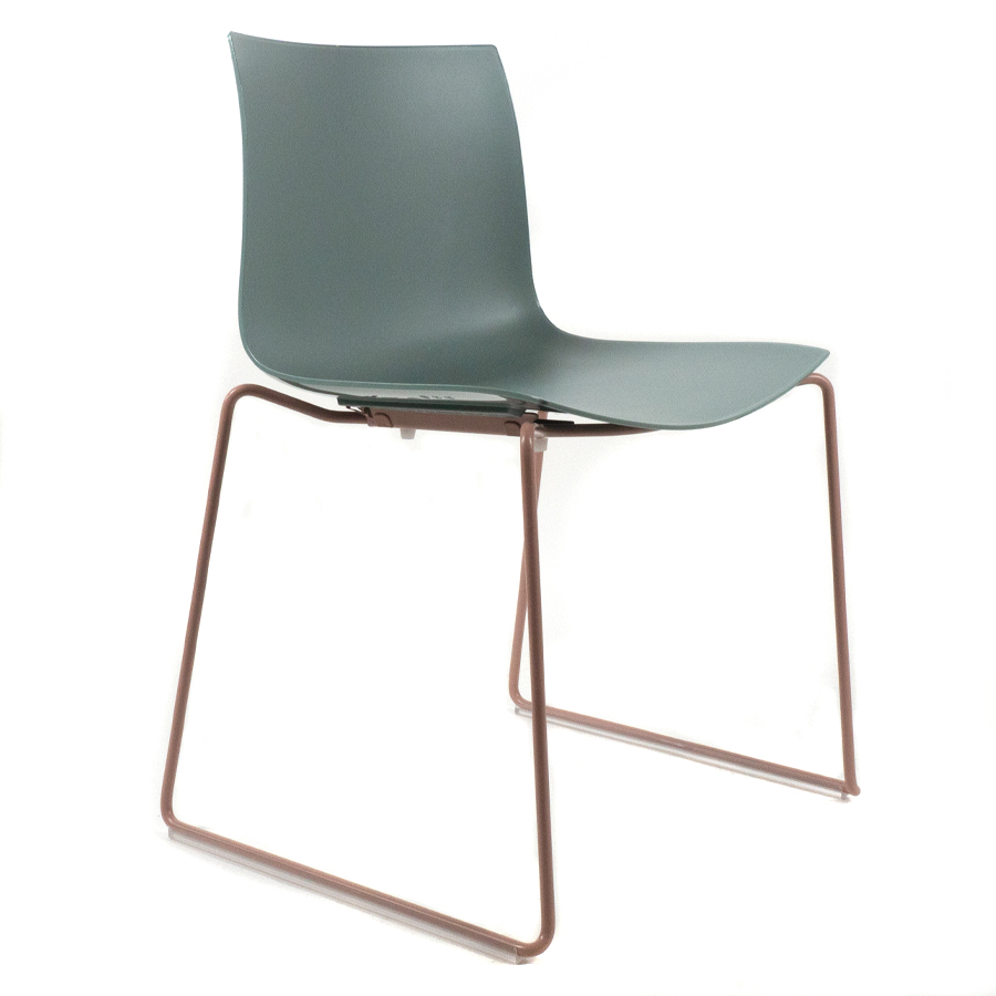 Arper Catifa 46 0278 Schale petrol Kufengestell altrosa