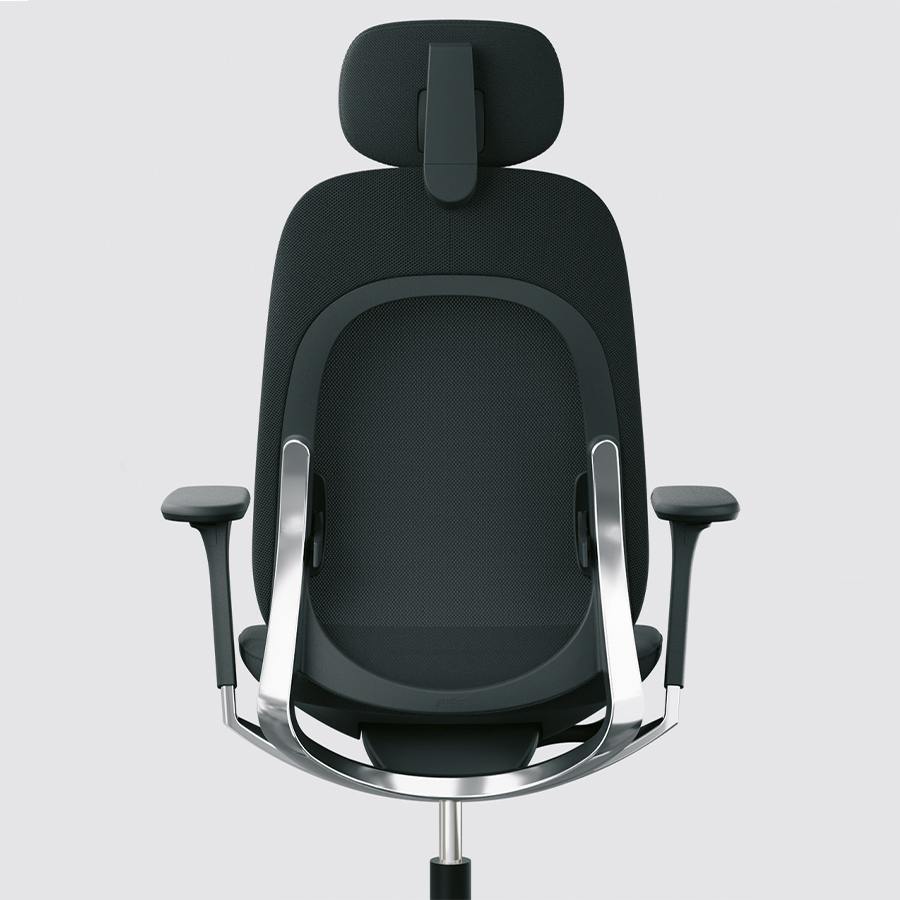 Giroflex 40-4049 Drehstuhl schwarz mit hoher Netzrückenlehne und Kopfstütze