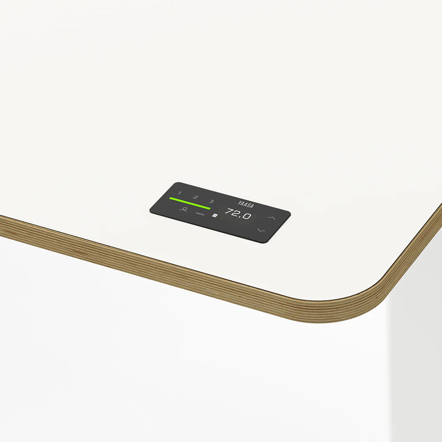Yaasa Desk Pro Gestell weiß, Tischplatte Multiplex-Weiß