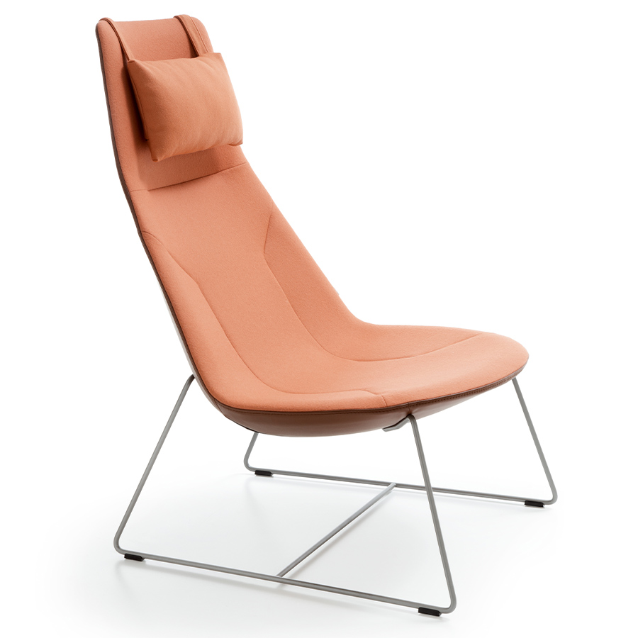 Profim Chic Lounge Sessel mit hoher Rückenlehne auf Anfrage mit Kopfkissen