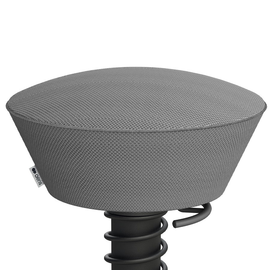 Aeris Swopper Air Mesh-Gewebe Runner grau mit Rollen - Standardfeder - Nahaufnahme